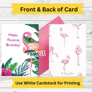 Printable Birthday Card | Happy Birthday Card | Flamingo Birthday Card ...