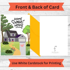 Congratulations on Your New Home Printable Card, Printable Card, Digital Card, Housewarming Card ...