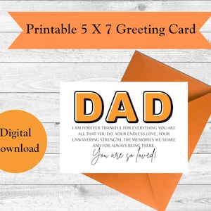Vatertagskarte für Lieblingspapa, Print on Demand Karte für Papa, Print at Home, Last Minute Vatertagskarte, Schöne Karte für Papa, Karte