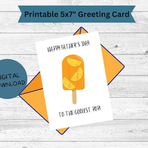 Tarjeta del Día del Padre, Tarjeta del Día del Padre genial, Feliz Día del Padre, Pops más geniales, Paletas, Divertida, Tarjeta de felicitación, Imprimible, Digital, Descargar