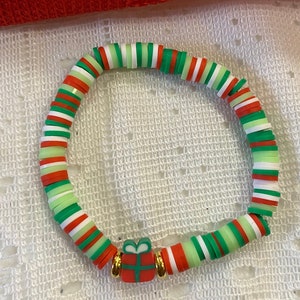 Christmas gift Clay Bead Bracelet