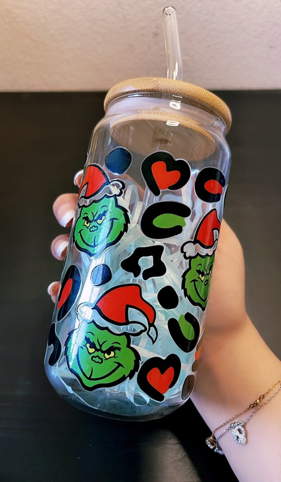 Grinch and Max christmas - UV DTF 16 oz Cup Wrap