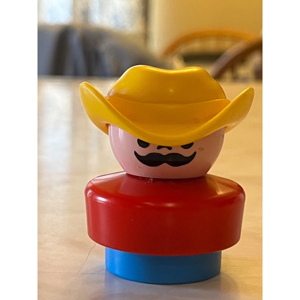 Fisher Price Cowboy with Mustache 1990 Mexico