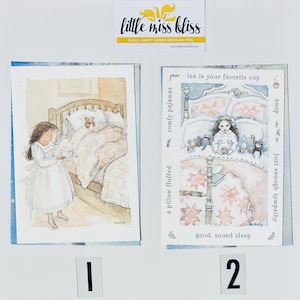 Cartes de voeux vintage Becky Kelly - Une cuillerée d'étoiles - Guérir bientôt - partie 9 • INUTILISÉ • FABRIQUÉ AU CANADA