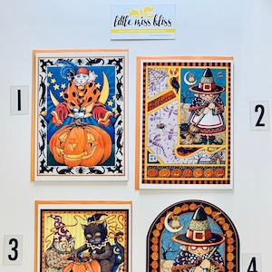 Cartes de voeux vintage Mary Engelbreit - Halloween • INUTILISÉ •