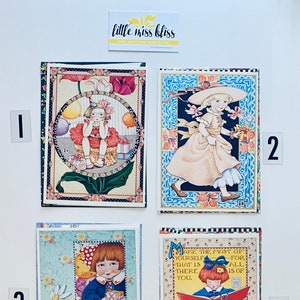 ヴィンテージ メアリー エンゲルブライト グリーティング カード - ハッピー バースデー、女性 - パート 7 • 未使用 •