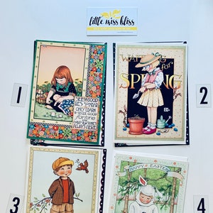 Cartes de voeux vintage Mary Engelbreit - Saint-Patrick/Pâques/Printemps • INUTILISÉ •