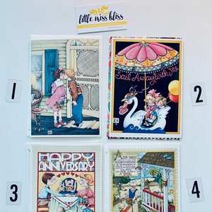Tarjetas de felicitación vintage de Mary Engelbreit - Aniversario, parte 1 • SIN USAR •