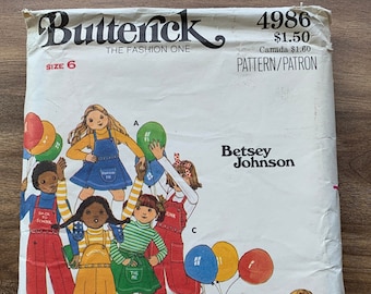 Vintage Butterick 4986 Sewing Pattern - factory fold/uncut