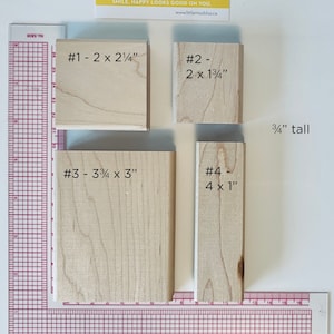 Wood Rubber Stamp Mounts • UNUSED •