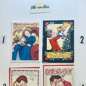 Cartes de voeux vintage Mary Engelbreit - Joyeux Noël (famille) - partie 6 • INUTILISÉ •