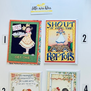 Vintage Mary Engelbreit Grußkarten - Blankokarten - Teil 3 • UNBENUTZT •