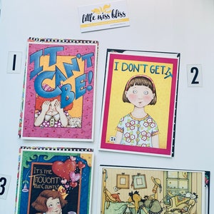Cartões de felicitações vintage Mary Engelbreit - Feliz aniversário - Atrasado • NÃO USADO •