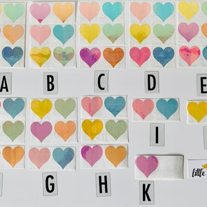 Vintage Sandylion Stickers - Slight Miscut Large Pearl Hearts • UNUSED • CANADIAN MADE