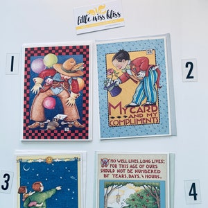 Vintage Mary Engelbreit-wenskaarten - Gefeliciteerd, man, vader - deel 4 • ONGEBRUIKT •