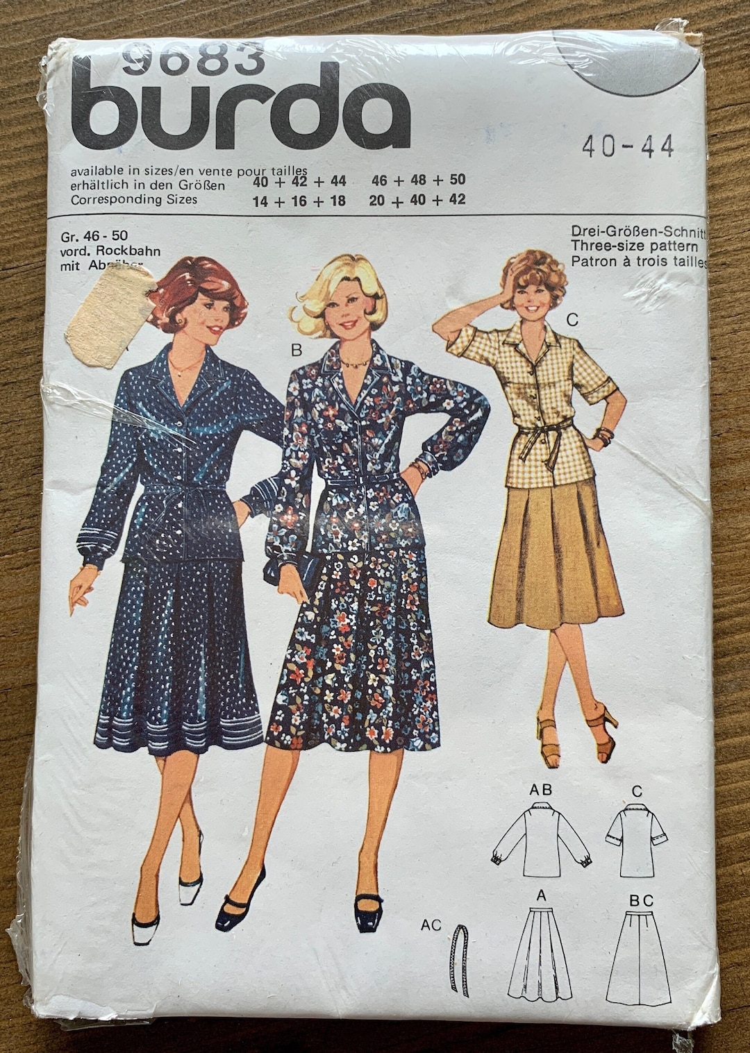 Vintage Burda 9683 Sewing Pattern - Factory Fold/uncut • UNUSED • - Etsy