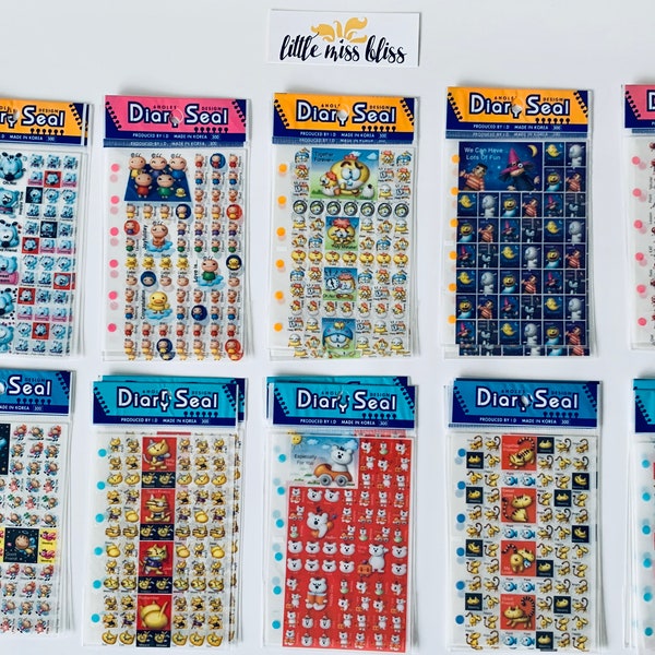 Vintage Korean Diary Stickers