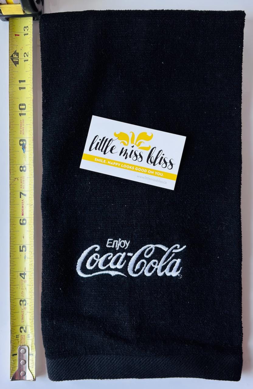 Embroidered Coca-cola® Golf Bag Towel - Terry Cloth • UNUSED • - Etsy