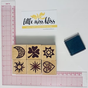 Set d'estampes vintage - Soleil, lune, étoiles • INUTILISÉ •