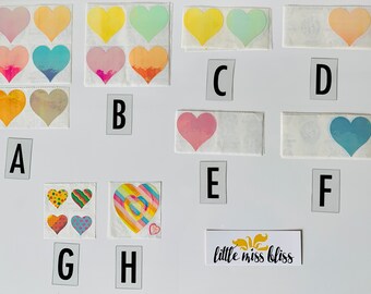 Vintage Sandylion Stickers - Hearts (some not posted before) • UNUSED • CANADIAN MADE