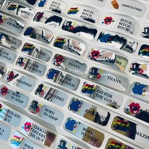 Vintage Sandylion-stickers - selectie stickertape • ONGEBRUIKT • CANADEES GEMAAKT