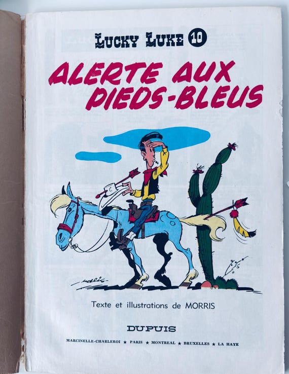 Vintage franzsischer Comic ""Lucky Luke"" (en franais) - Band 10,  1969,Alerte aux pieds-blues." - Etsy.de
