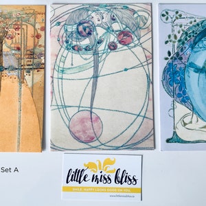 vintage Charles Rennie Mackintosh (et ses amis) - Cartes de voeux - 1 • INUTILISÉ •