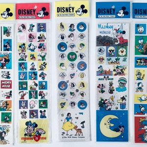 Fogli di adesivi vintage - The Walt Disney Company© • NON UTILIZZATI •