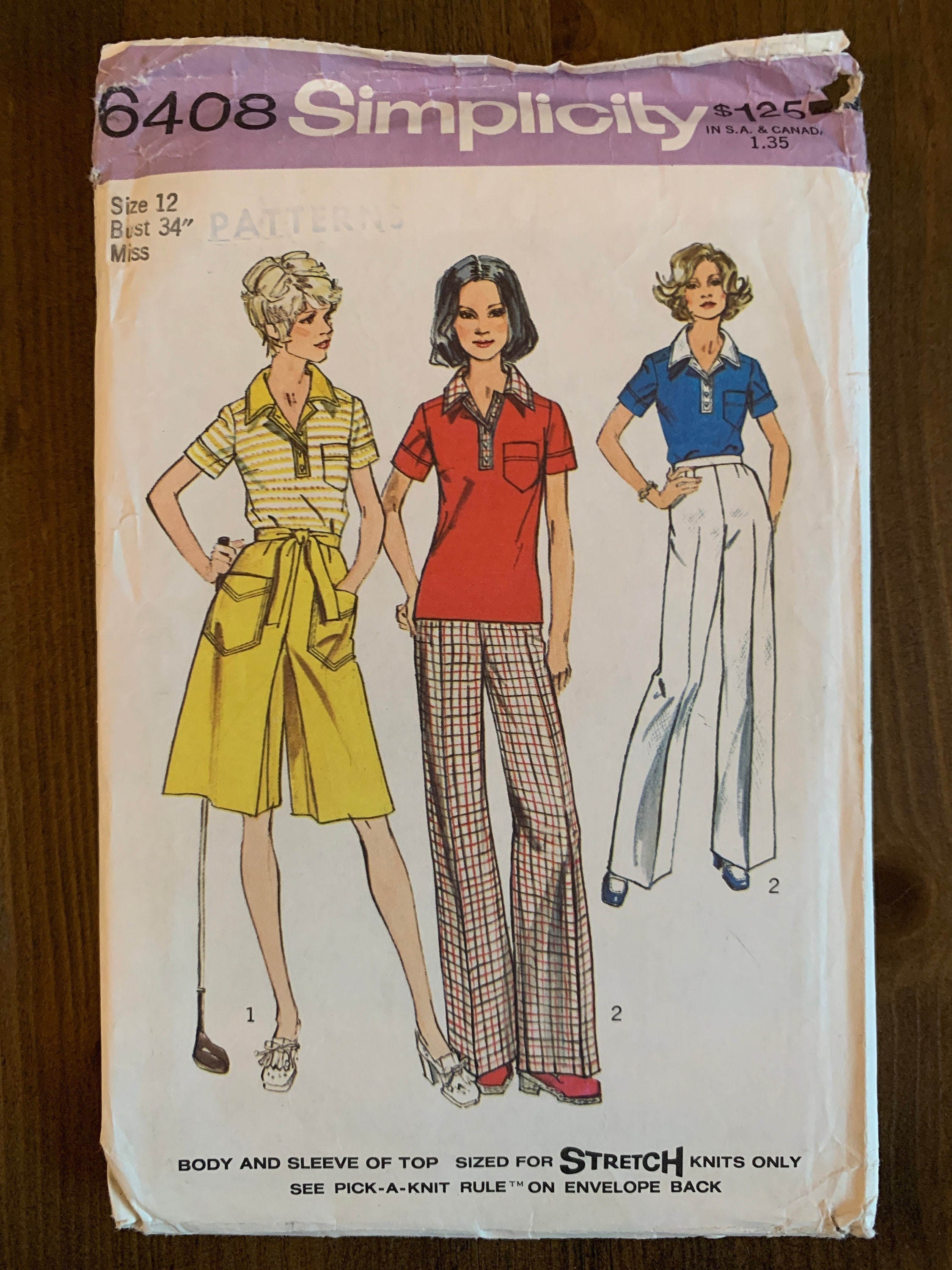 Vintage Simplicity 6408 Sewing Pattern - Factory Fold/uncut