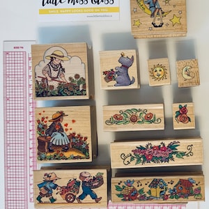 Vintage Rubber Stamps - Mary Engelbreit 3 - Garden Flowers