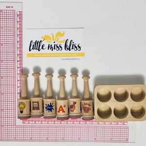 Set de seis sellos vintage (6 sellos) - Teachers Helpers - Sellos para profesores 6