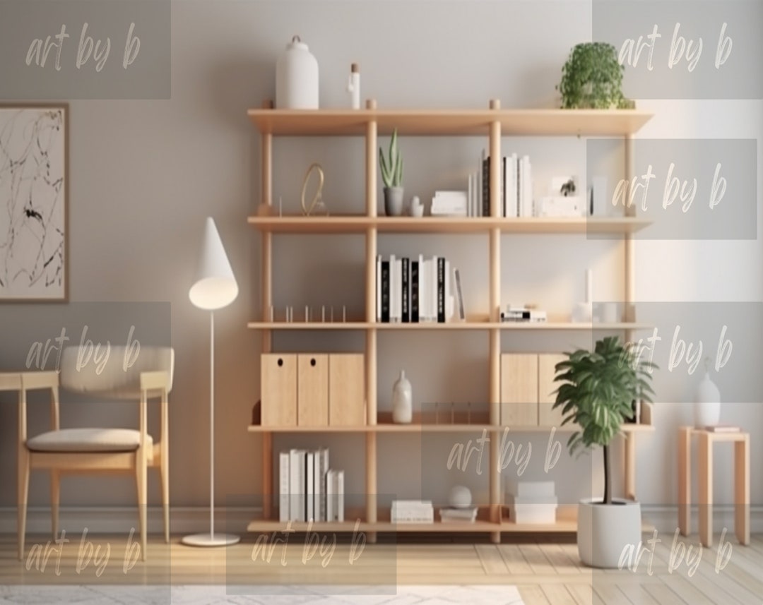 Modern Office Shelves Zoom Background Video Meeting Etsy