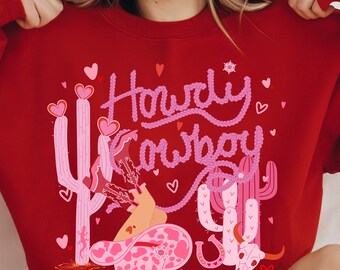 Retro Western Valentines Sublimation Design, Howdie Cowboy Png, Valentine's Day Png, Valentines Sublimation, Cowboy Design