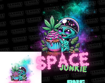 Alien Stoner Clip Art, Space Junkie Design (digital nedladdning)