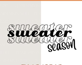 Retro Sweater Weather PNG Clipart, Autumn Vibes Sublimation, Retro Fall PNG, Autumn Digital Download, Free Commercial Use