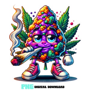 Cannabis PNG/Weed Stoner Sublimation/Toker Digital Download/Printable 420 PNG/Marijuana Illustration/Funny Marijuana png/Good Vibes Png