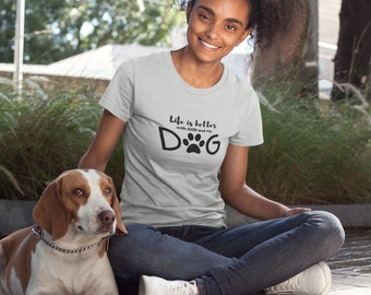 Life is Better with GOD and my DOG T-Shirt, Dog Shirt, Faith Shirt, Christian Gift, Faith Based Gift, Faith T-shirts, b2g, Ammie Peters