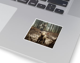 Jesus and Lamb Sticker, God Sticker, Jesus Stickers, Yahushua Stickers, Jesus and Lamb, Faith Stickers, b2g, Ammie Peters