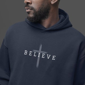 Believe Cross Hoodie, Blessed Cross Hoodie, Christian Hoodie, Religious Hoodie, Christian Sweatshirt,Sweatshirt,b2g,Ammie Peters