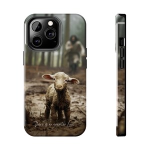 Jesus and Lamb No Greater Love Phone Case, God Phone Case, Jesus Phone Case, Yahushua Phone Case, Faith Phone Case, b2g, Ammie Peters image 2