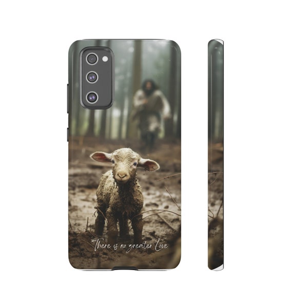 Samsung, Jesus and Lamb No Greater Love Phone Case, God Phone Case, Jesus Phone Case, Faith Phone Case, b2g, Ammie Peters