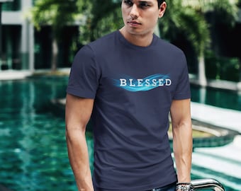 Blessed Shirt, Blessed Electric Blue, Blessed T-Shirt, Christian Shirt, Religious Shirt, Christian Gift,b2g,Ammie Peters