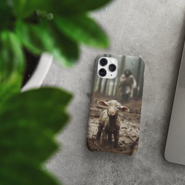 Jesus and Lamb Phone Case, God Phone Case, Jesus Phone Case, Yahushua Phone Case, Faith Phone Case, b2g, Ammie Peters