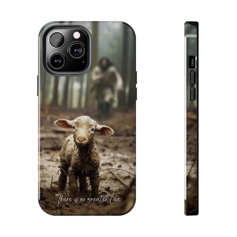 Jesus and Lamb No Greater Love Phone Case, God Phone Case, Jesus Phone Case, Yahushua Phone Case, Faith Phone Case, b2g, Ammie Peters image 3