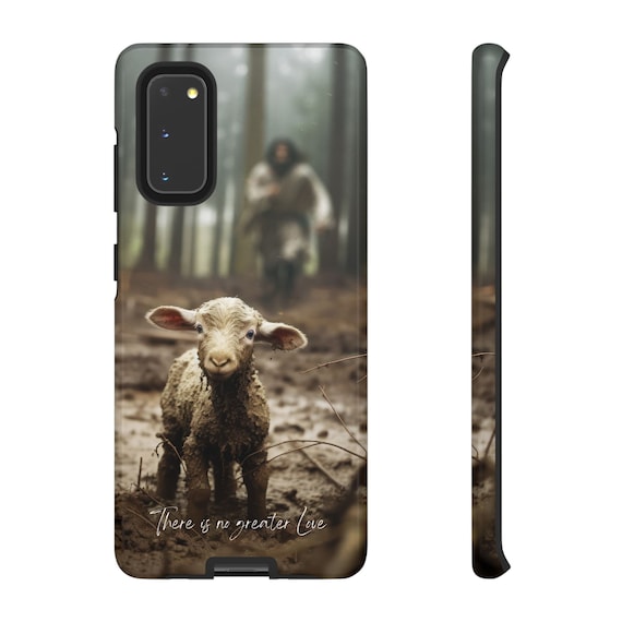 Samsung, Jesus and Lamb No Greater Love Phone Case, God Phone Case, Jesus Phone Case, Faith Phone Case, b2g, Ammie Peters