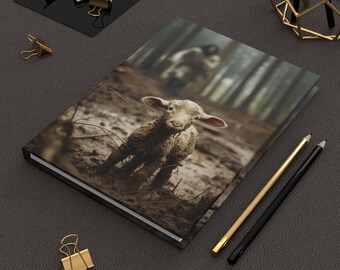 Jesus and Lamb No Words Hardcover Journal, Jesus Lamb Journal, Faith Journal,Christian Journals,b2g,Ammie Peters