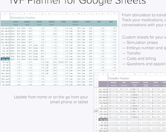 Digital IVF-spårare för Google Sheets – Håll din fertilitetsresa på rätt spår