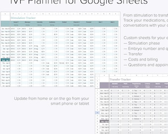 Digital IVF Tracker for Google Sheets - Keep Your Fertility Journey on Track