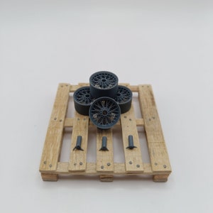 Set of 4 rims for 1/24 1/18 model car (Rudge-Whitworth wheels)
