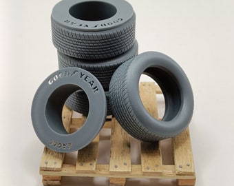thumbnail image 2 of 1/24 Scale Resin Model Car Wheels & Tires - 'ATL 404' - 3D Print - Unpainted Kit 2 of 5